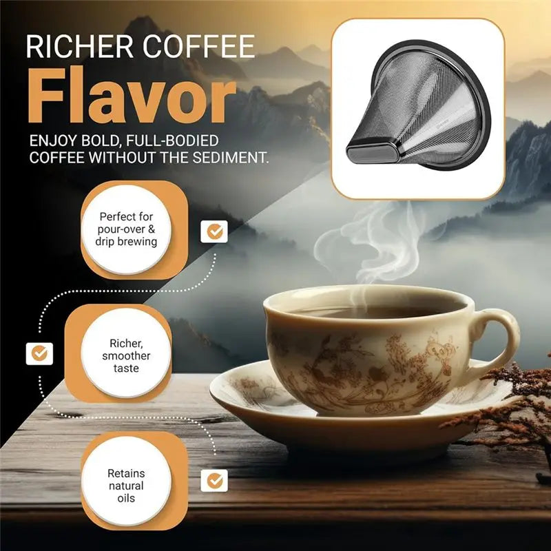 Reusable Stainless Steel Coffee Filter for Moccamaster KBGV KBT Reusable Coffee Filter Qst