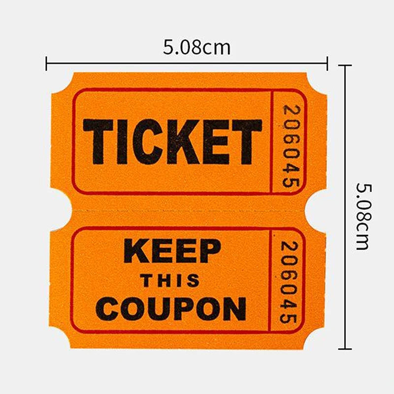100 Raffle Tickets for Classroom, Party & Event Lotteries Raffle Tickets Qme