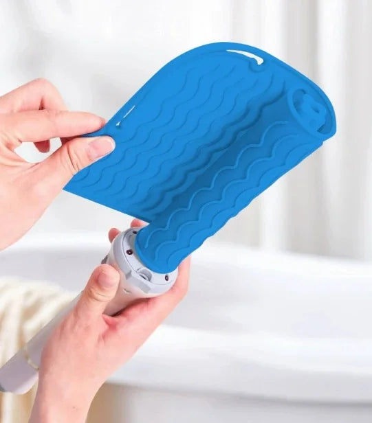 Silicone Heat-Resistant Mat for Hair Styling Tools – 6 Colors Hair Styling Mat Qme Blue