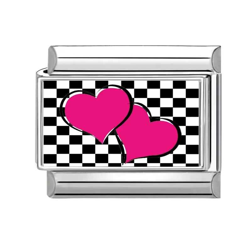 Zircon Heart Cave Italian Charm 9mm – Stainless Steel DIY Italian Charm Qme S 27