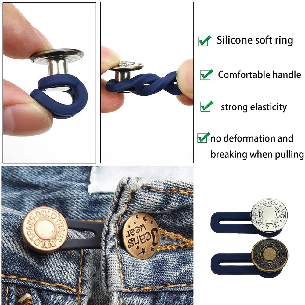 Universal Button Extenders for Jeans, Pants & Collar – 3 Colors Button Extender Qme