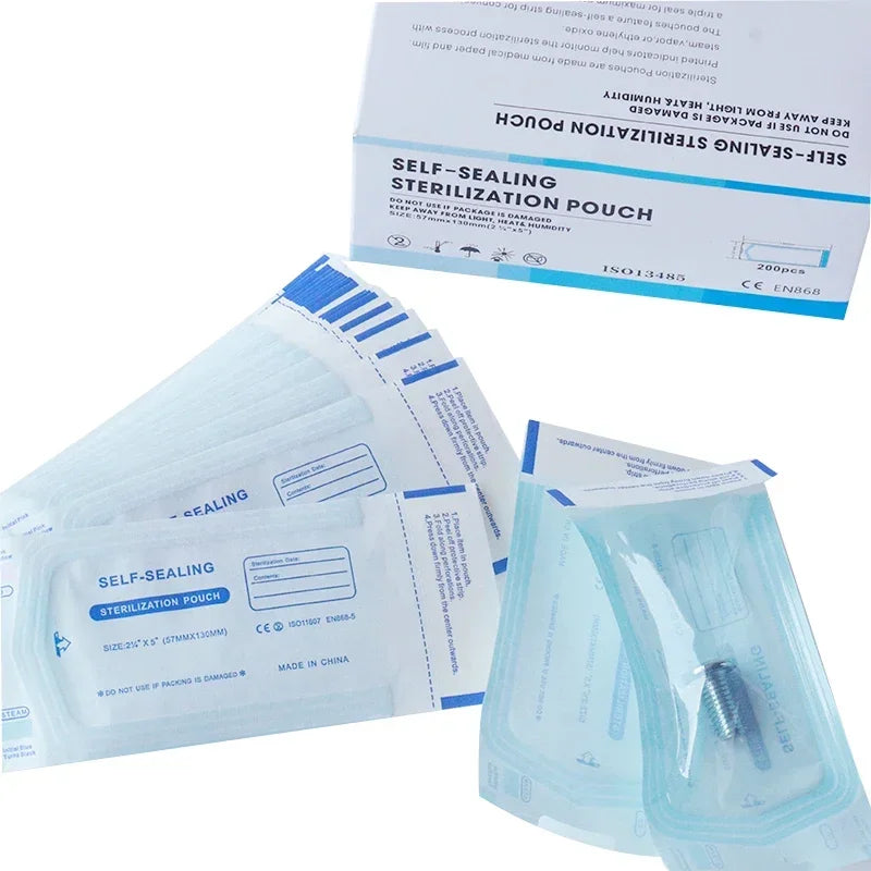 Self-Sealing Sterilization Pouches 5 Sizes | Medical-Grade Box Sterilization Pouches Qme