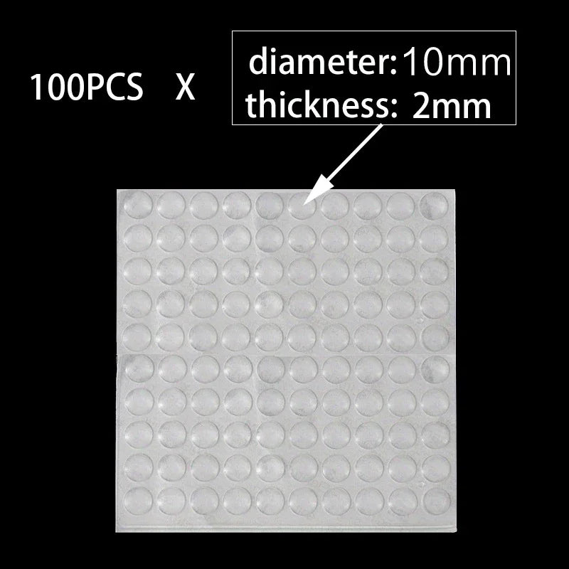 Silicone Anti-Slip Bumper Pads – Furniture & Cabinet Feet Silicone Bumper Pads Qme OD10X2mmX100PCS