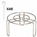Stainless Steel Vertical Grill Rack & Detachable BBQ Skewer BBQ Skewer Rack Qme 48