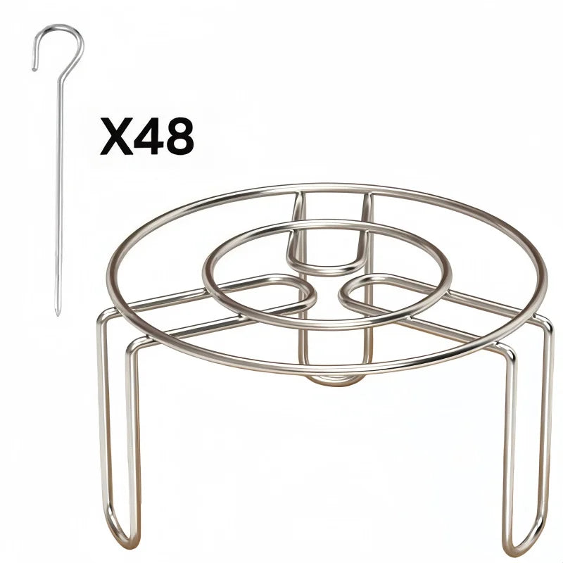 Stainless Steel Vertical Grill Rack & Detachable BBQ Skewer BBQ Skewer Rack Qme 48