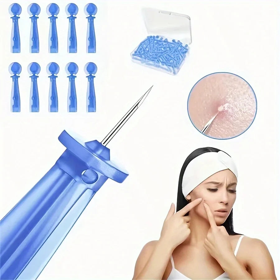 Blackhead & Pore Clearing Kit with Fine Needles | Qme Pore Clearing Tool Kit Qme 50pcs box