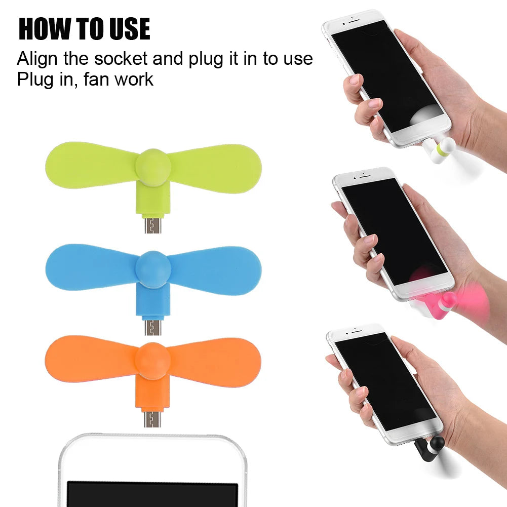DECDEAL Mini USB Fan for Android OTG – Ultra Quiet Portable Mini USB Fan Qst