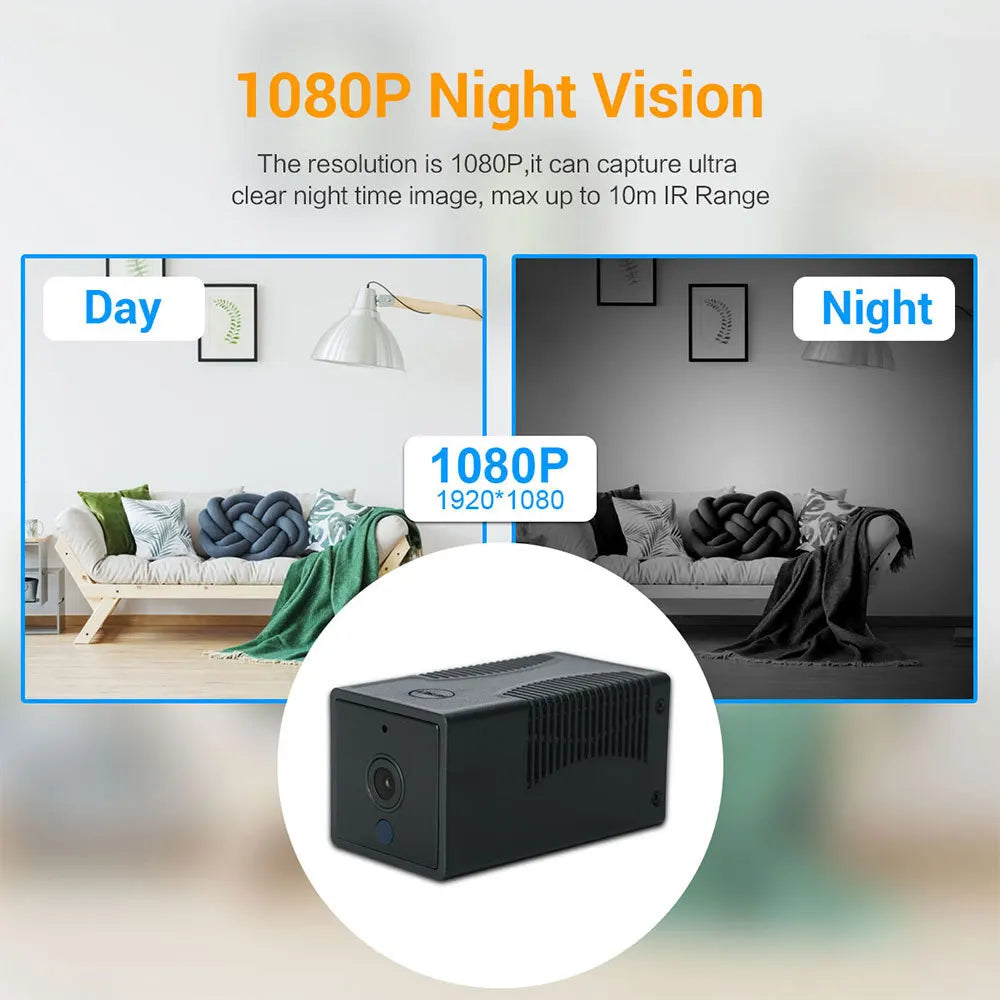 ESCAM G17 1080P Mini WiFi Security Camera | Rechargeable WiFi Security Camera Qme