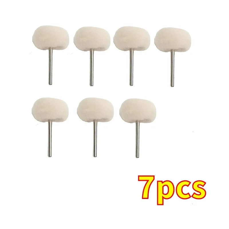 Mini Abrasive Disc Felt Buffing Wheels – 7pc Rotary Tool Set Rotary Tool Accessory Qme 3mm Shank 7pcs