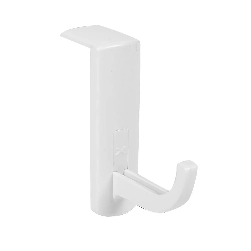 Stick-On Monitor Headphone Hanger & Earphone Stand Headphone Hanger Stand Qme WHITE