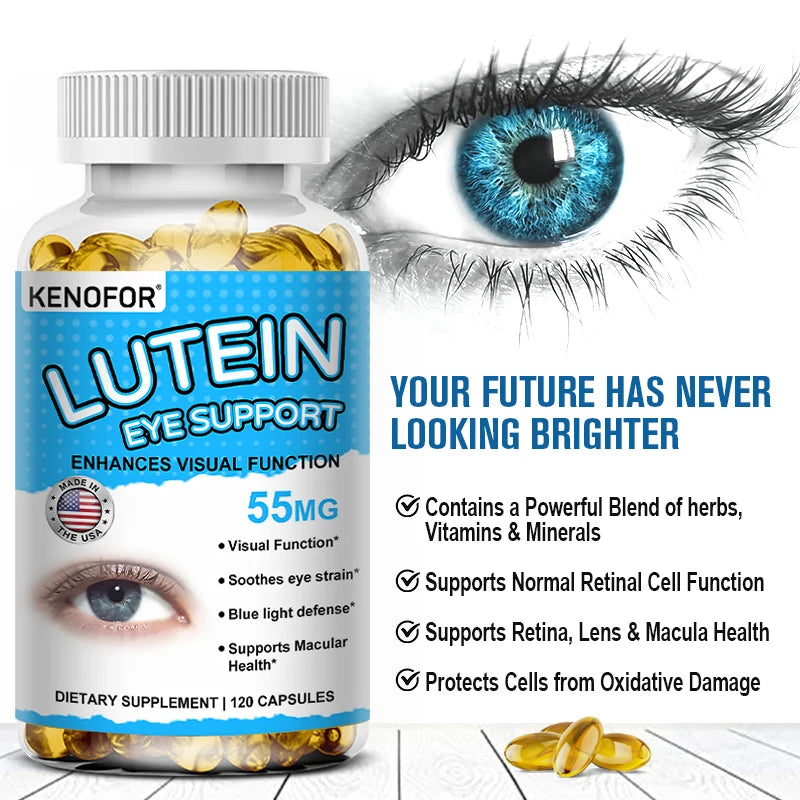 Kenofor Lutein Supplement – Antioxidant Eye Support Capsules Eye Support Supplement Qst