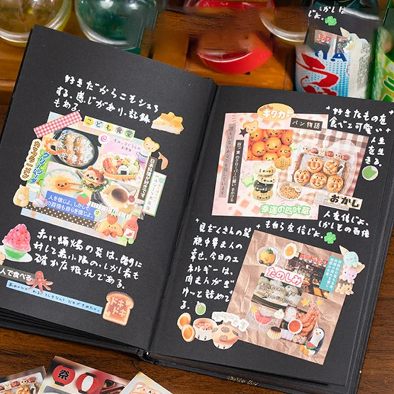 Japanese Snack Sticker Book – Izakaya & Dessert Shop Elements Craft Sticker Book Qme