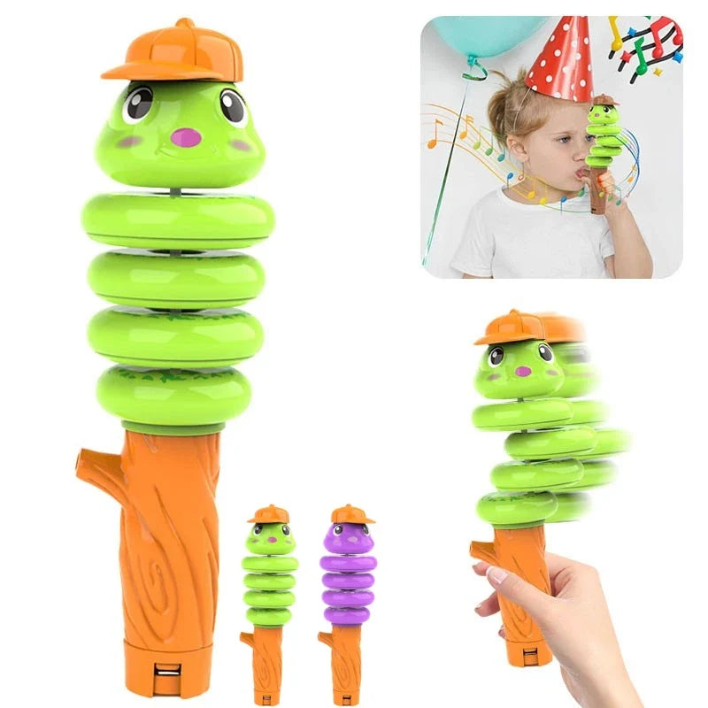 Whistling Snake Toy – Twisting Animal Noise Maker for Toddlers Novelty Noise Maker Toy Qme