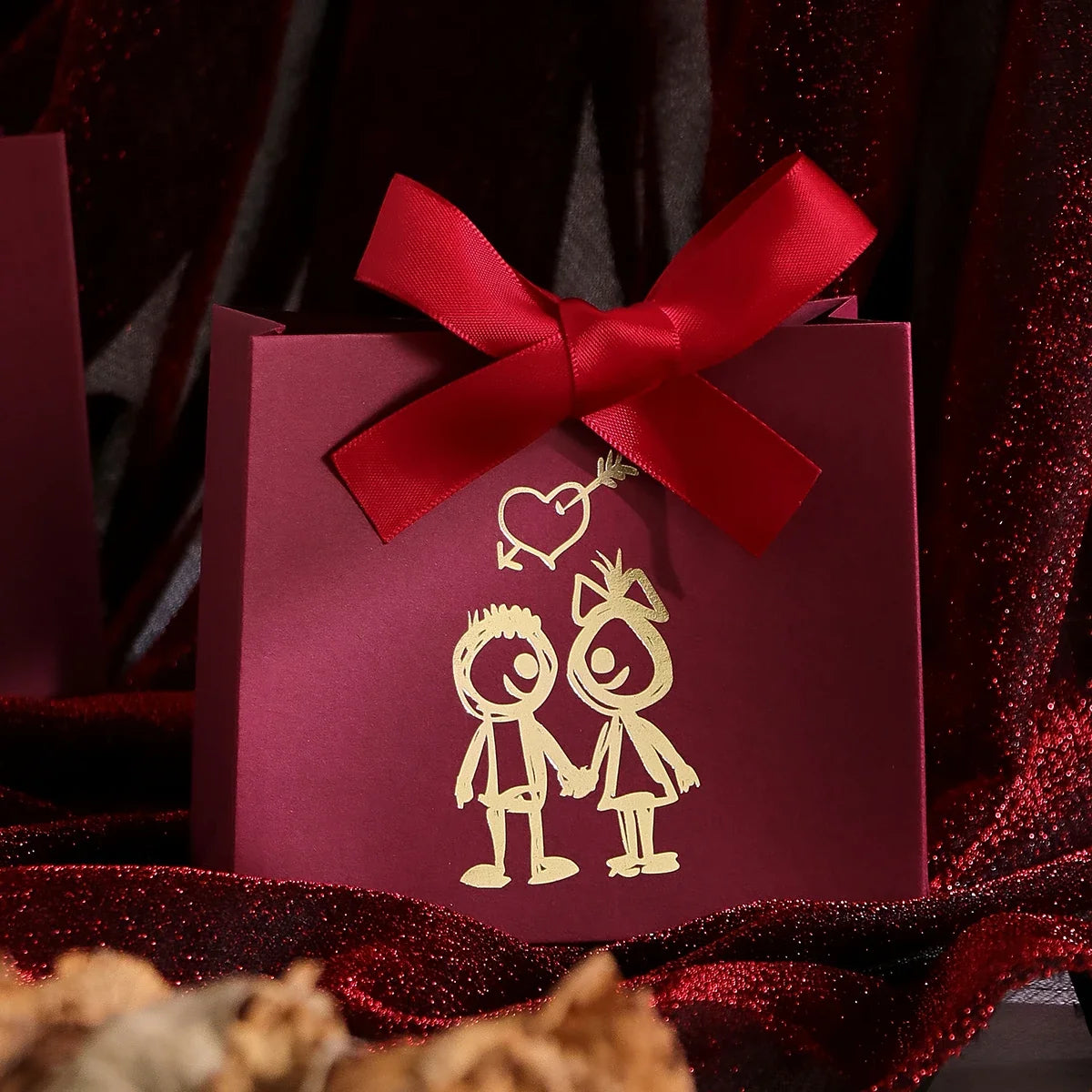 10-Piece Mini Couple Figures Candy & Chocolate Gift Boxes Party Favor Boxes Qme