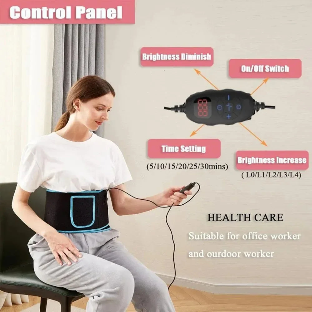 Infrared LED Light Therapy Belt 660nm 850nm Waist Wrap LED Light Therapy Belt Qst