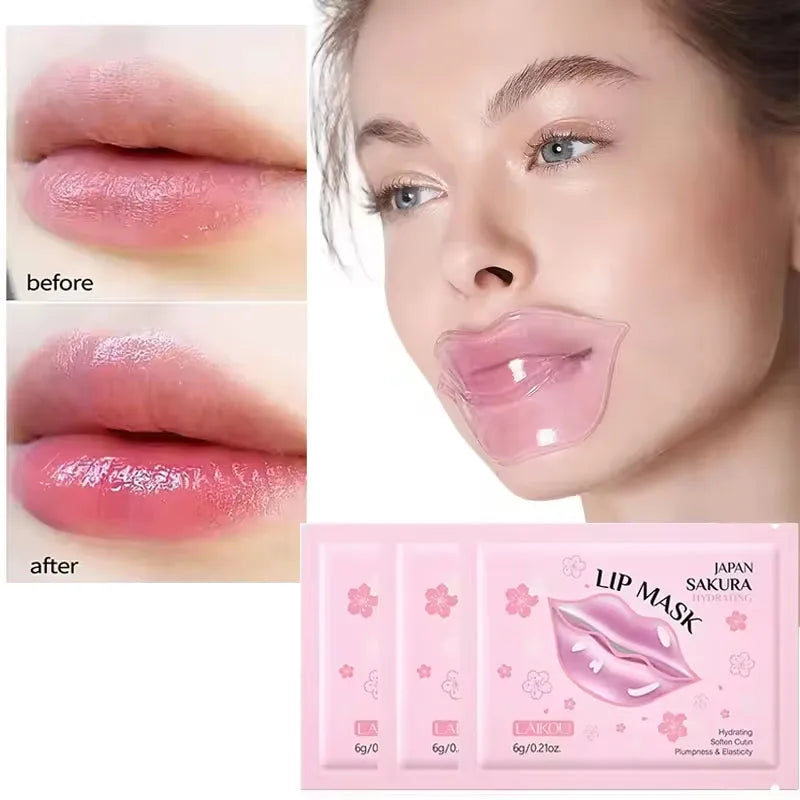 Sakura Hydrating Lip Mask – Moisturizing Korean Lip Care Lip Mask Treatment Qst