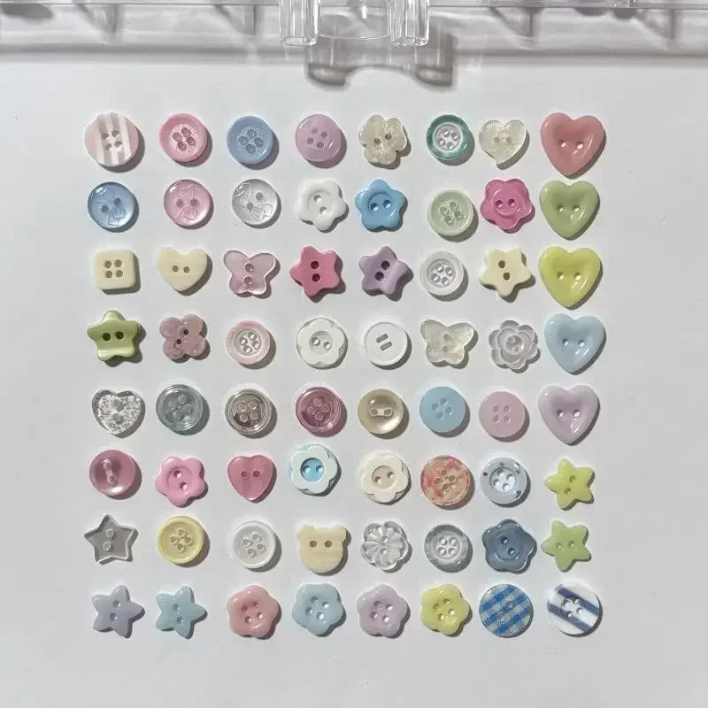 Multicolour Plastic Buttons 20pcs | DIY Sewing & Scrapbooking Craft Buttons Qme
