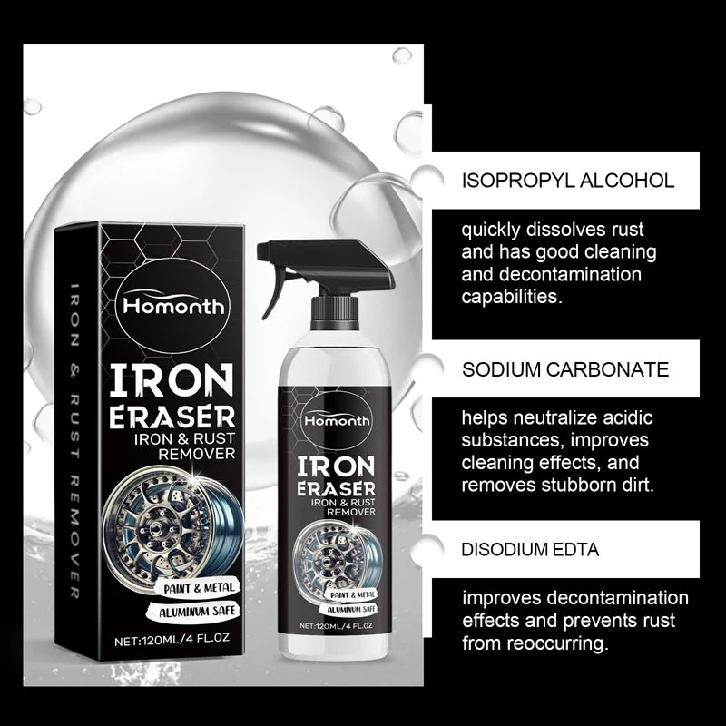 Rust Remover Spray for Car Wheels & Metal – 120ml Car Rust Remover Spray Qst