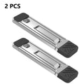 Portable Adjustable Aluminum Laptop Stand – Foldable Notebook Holder Laptop Stand Qme 2pcs Sliver