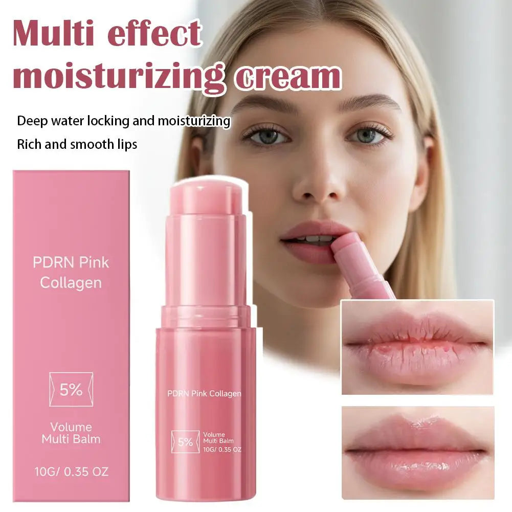 PDRN Pink Collagen Volume Multi Balm Stick | Plumping Skin Facial Balm Stick Qme