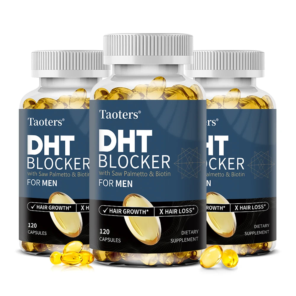 DHT Blocker Hair Growth Supplement – Saw Palmetto & Biotin Hair Growth Supplement Qst 120 count-3 bottle