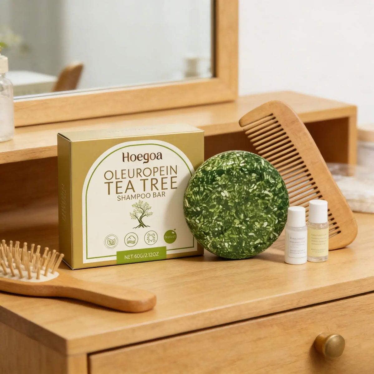 Hoegoa Tea Tree Oil Shampoo Bar – Dandruff & Oil Control Shampoo Bar Qst
