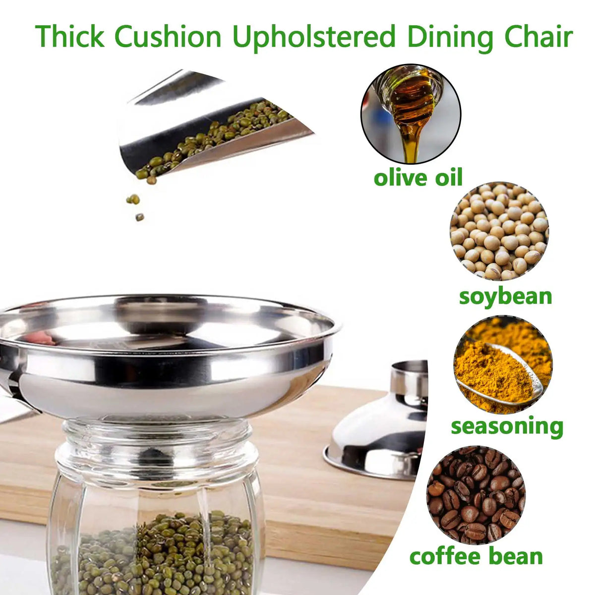 Stainless Steel Canning Funnel with Handle for Mason Jars Canning Funnel Qme