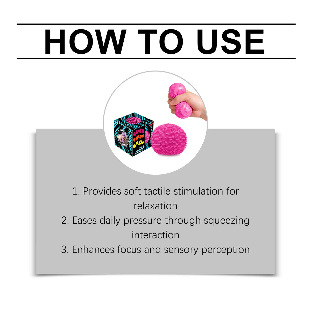 Nee Doh Fuzz Ball – Soft Spiky Sensory Fidget Squeeze Toy Sensory Fidget Toy Qst