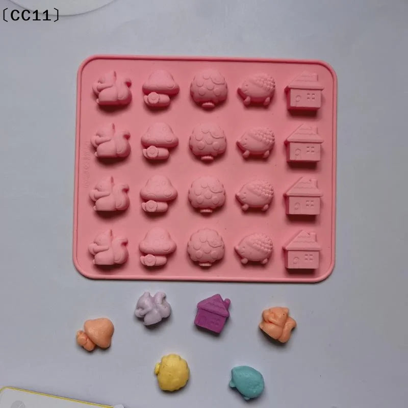 Silicone Baking Mold – Mushroom Hedgehog Squirrel House Silicone Baking Mold Qme