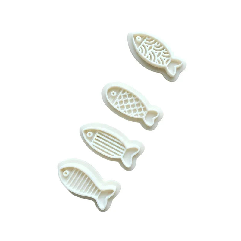 Fish Polymer Clay Cutter Set – Cartoon Earring & Pendant Molds Clay Cutter Mold Qme White