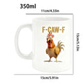 Funny Rooster Ceramic Coffee Mug 350ml – Novelty Drinkware Novelty Ceramic Mug Qme China Mainland White 350ml