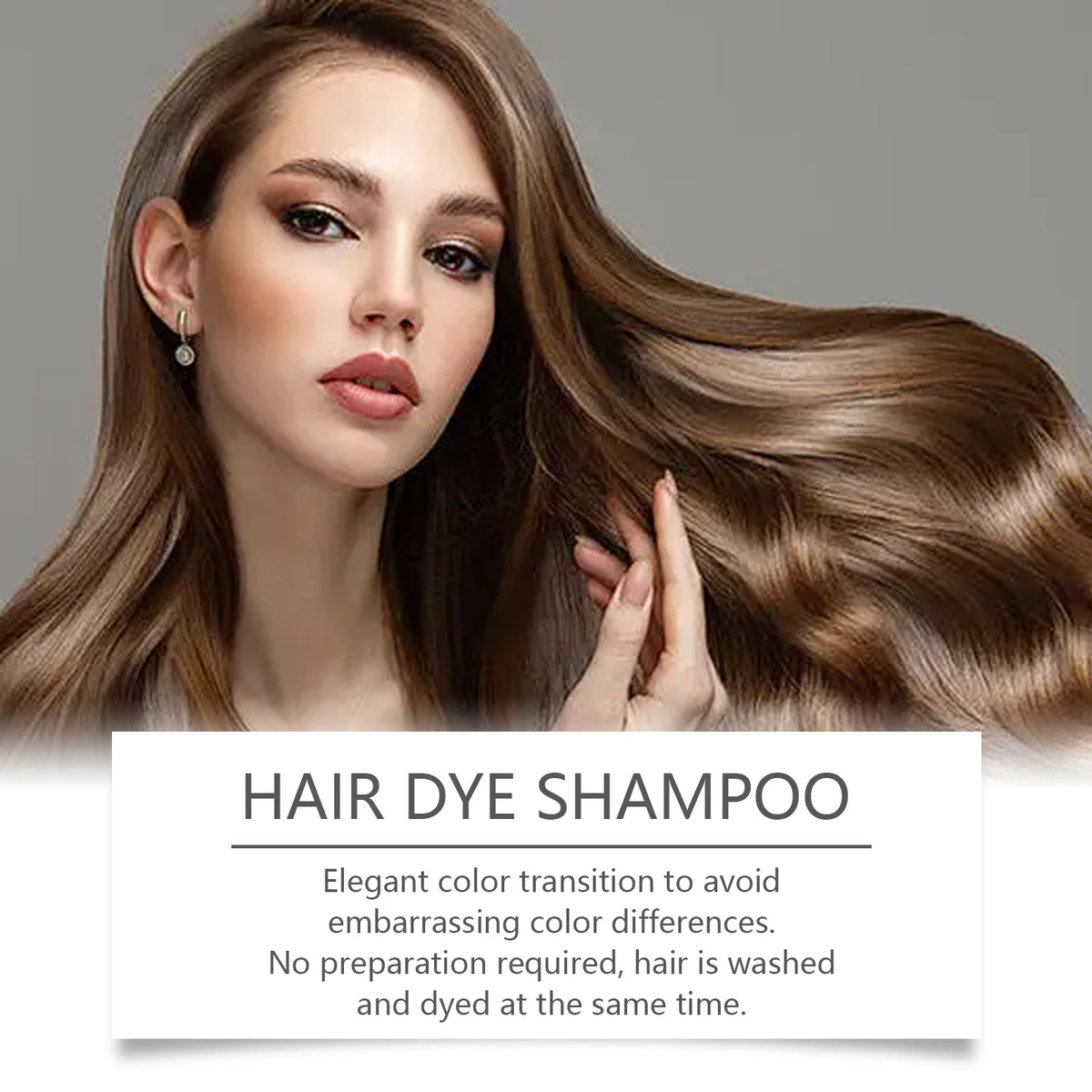 EELHOE Natural Hair Dye Shampoo – Herbal Gray Coverage 100ml Hair Dye Shampoo Qst