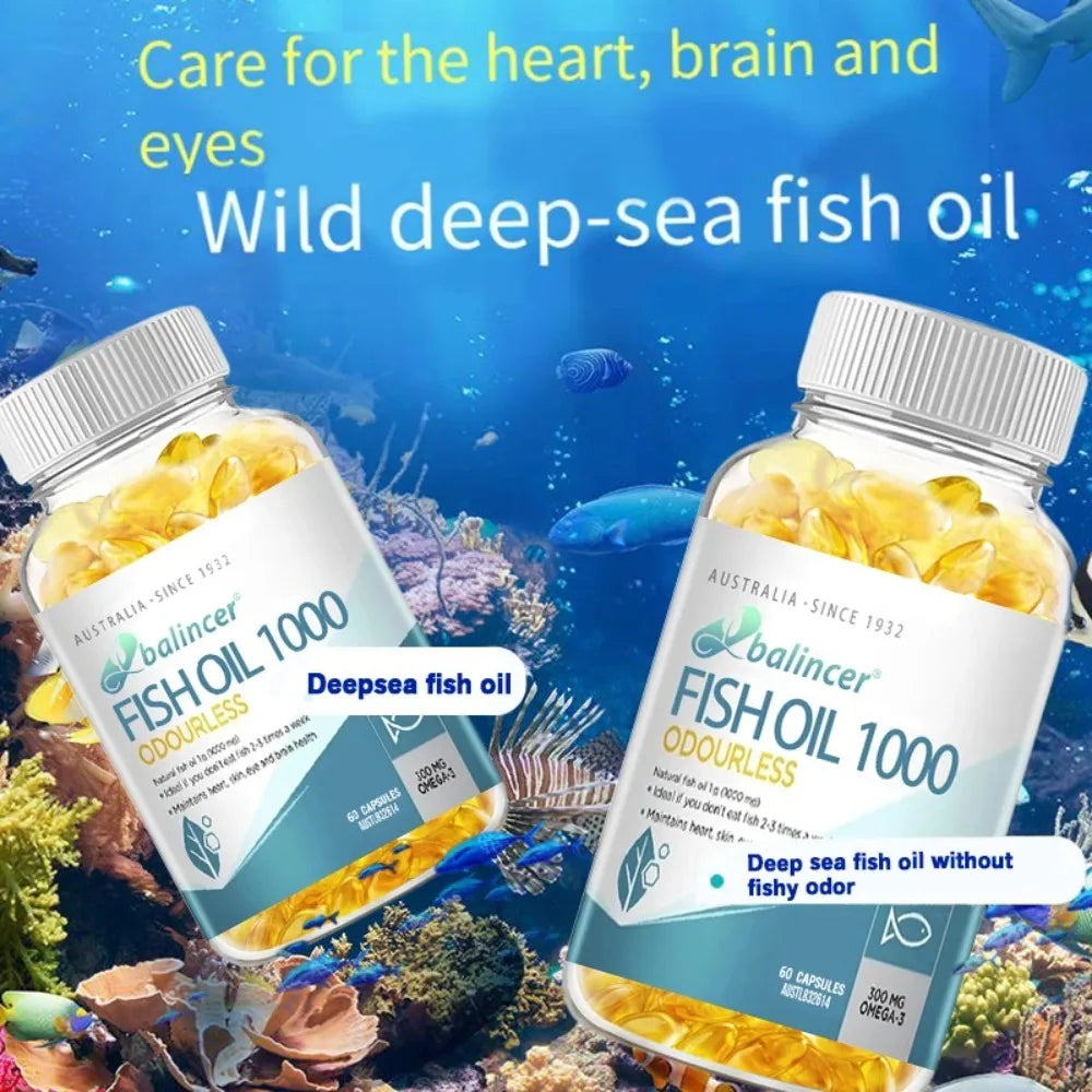 Triple Strength Omega-3 Fish Oil 600mg EPA DHA – 120 Softgels Omega-3 Supplement Qst