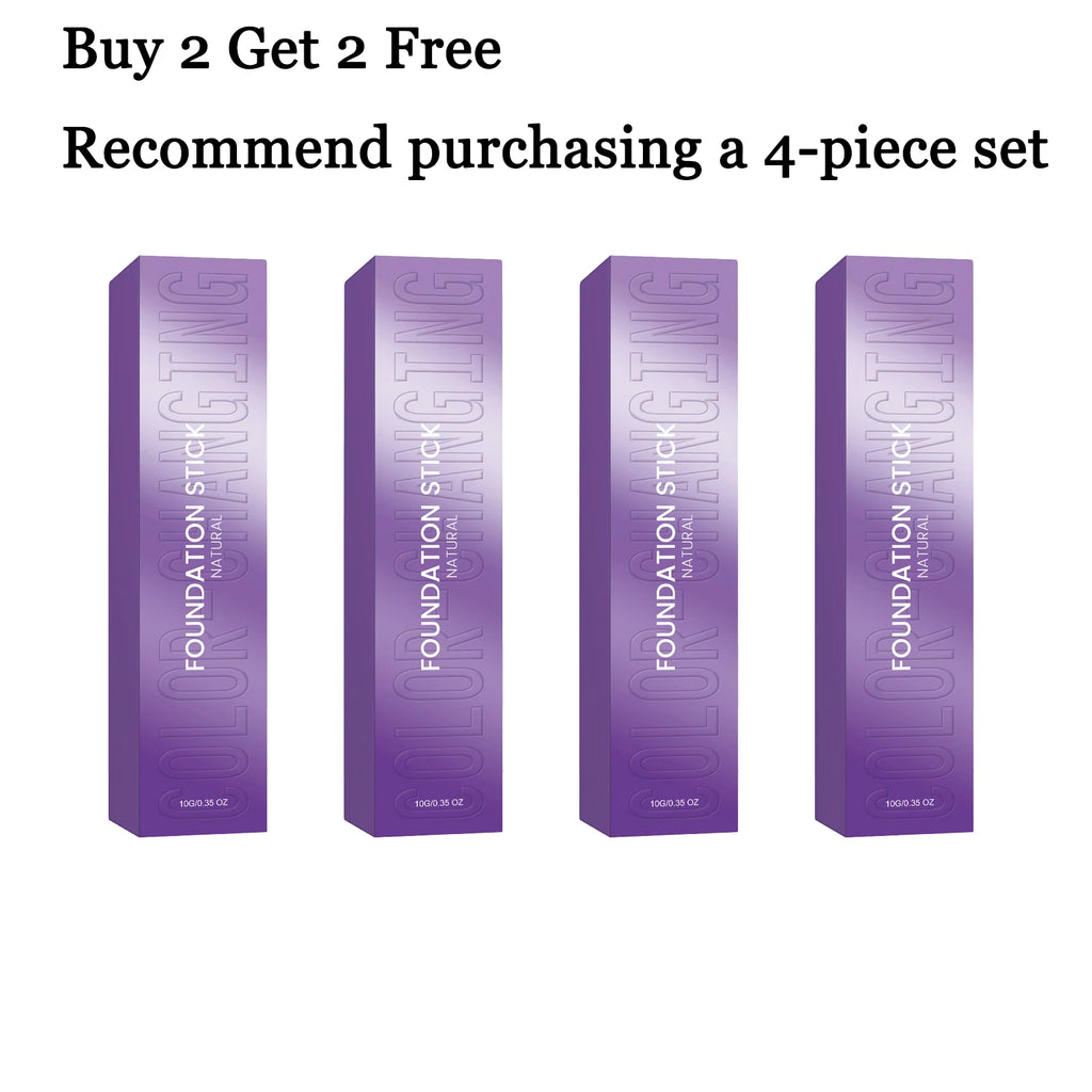 10G Foundation Stick – Full Coverage, Moisturizing & Pore Smoothing Foundation Stick Qst 4 pcs