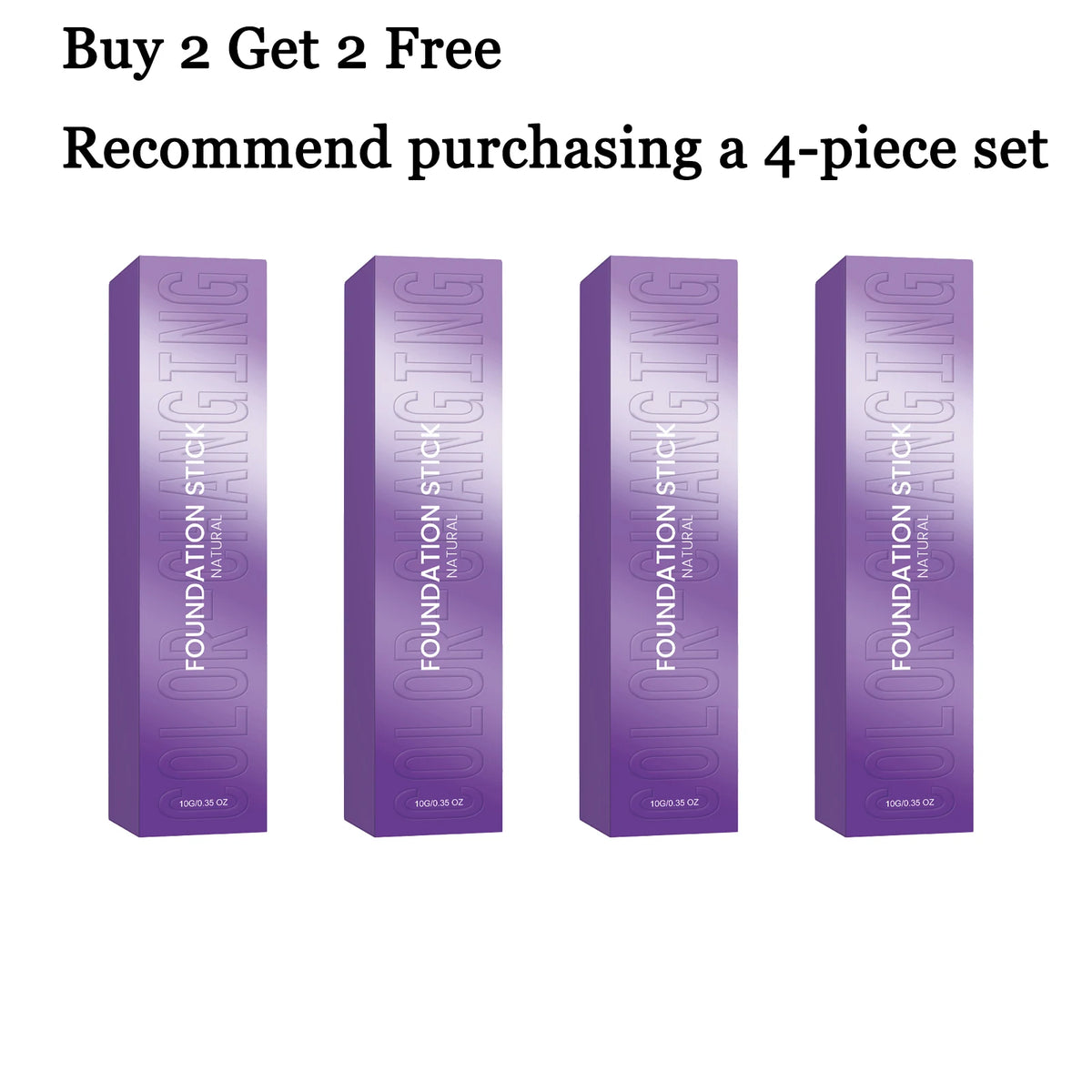 10G Foundation Stick – Full Coverage, Moisturizing & Pore Smoothing Foundation Stick Qst 4 pcs