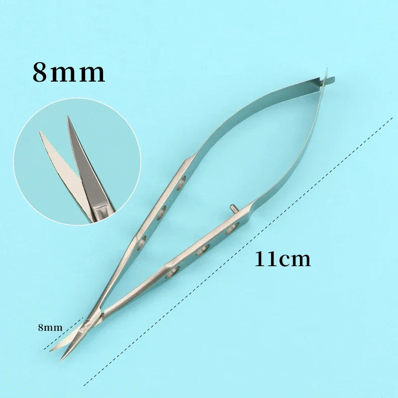 Stainless Steel Double Eyelid Scissors – 6 Colors | Qme Precision Scissors Qme Red