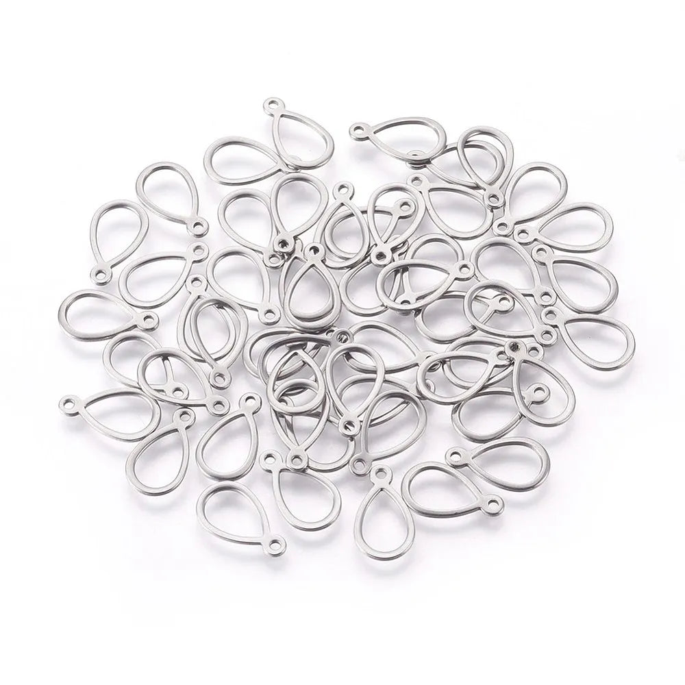 304 Stainless Steel Open Frame Pendants 200pcs – Jewelry Making Pendant Frames Qme Default Title