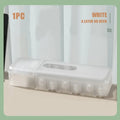 7-Compartment Cable & Charger Cord Organizer Storage Box Cable Organizer Box Qme white