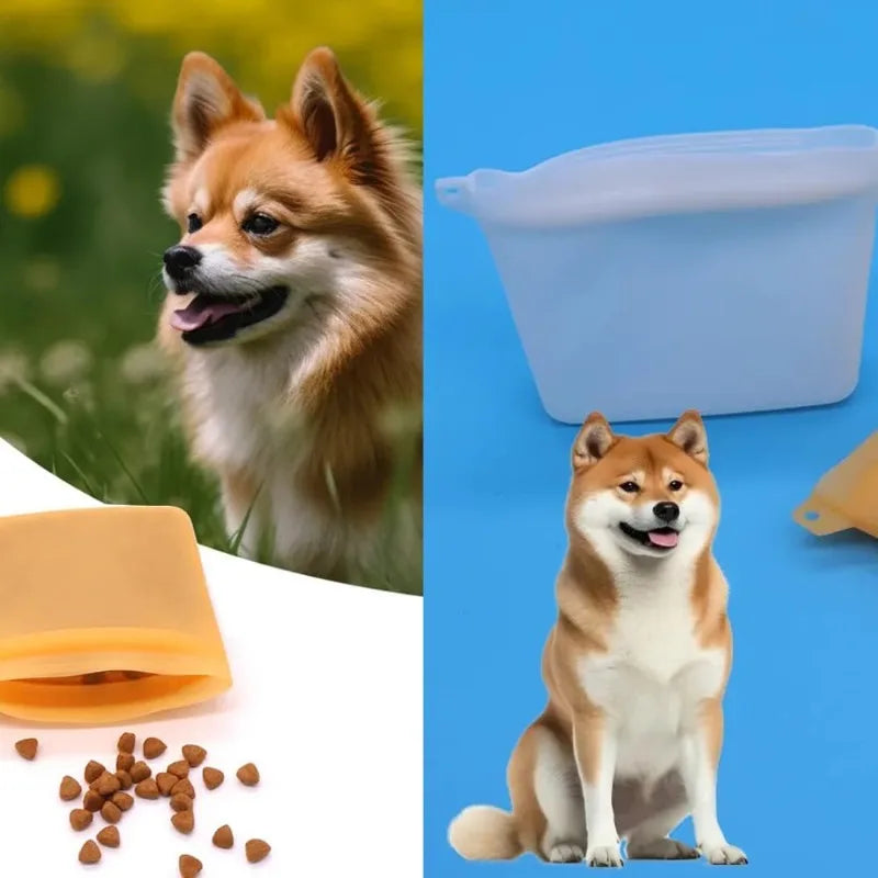 Dog Treat Training Pouch – 4oz Silicone Waterproof Snack Bag Dog Training Pouch Qme