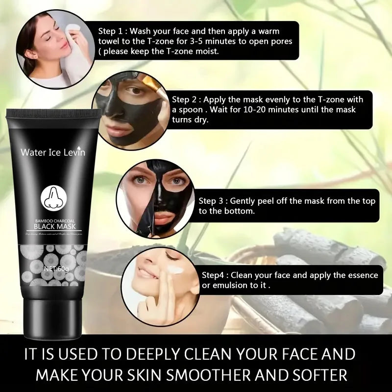 Bamboo Charcoal Peel-Off Mask – Deep Cleansing & Purifying Charcoal Peel-Off Mask Qme