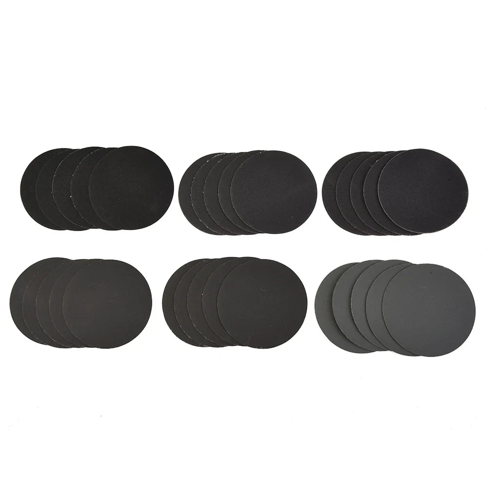 30-Pc Silicon Carbide Wet Dry Sanding Discs 3" 320–1500 Grit Sanding Discs Set Qme
