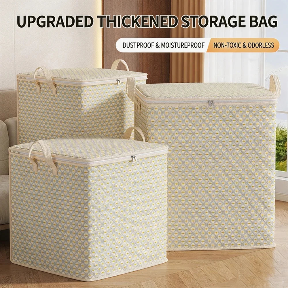 Extra Large Quilt Storage Bag – Foldable Clothes Organizer Quilt Storage Bag Qme