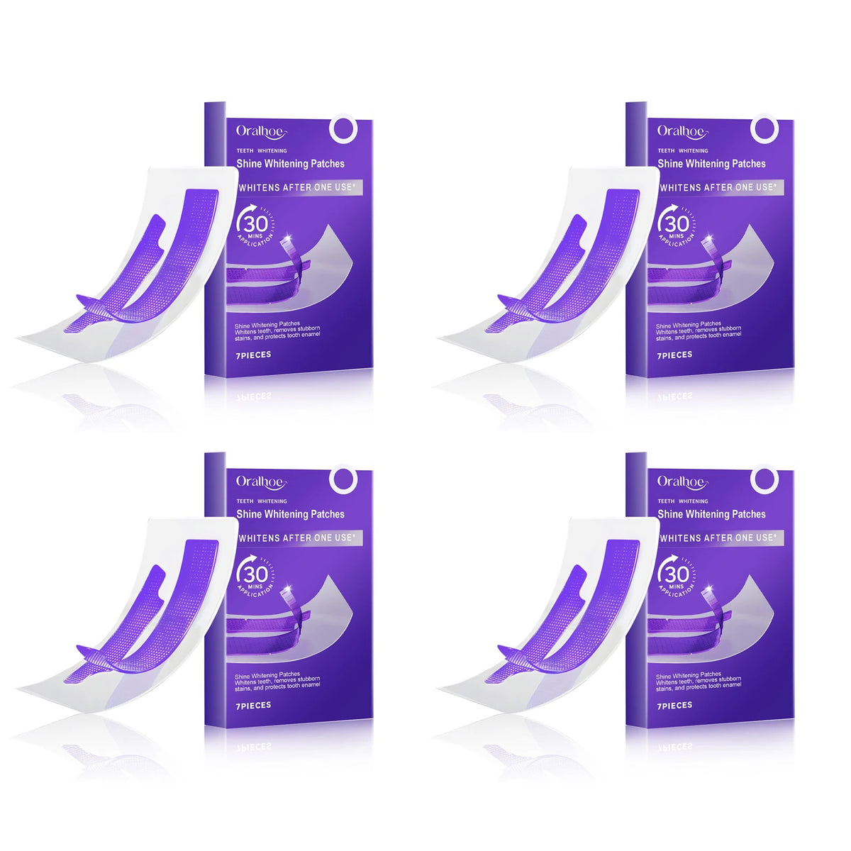Oralhoe Teeth Whitening Strips – Natural Gel, 7/14/21 Pcs Teeth Whitening Strips Qst 28pieces boxed