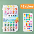 Portable Solid Watercolor Paint Set – 12 to 48 Colors Watercolor Paint Set Qme 48 colors
