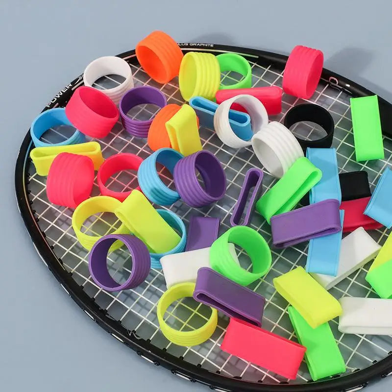Silicone Tennis Racket Grip Ring Closure Bands – 4 Pcs Set Racket Grip Ring Qme