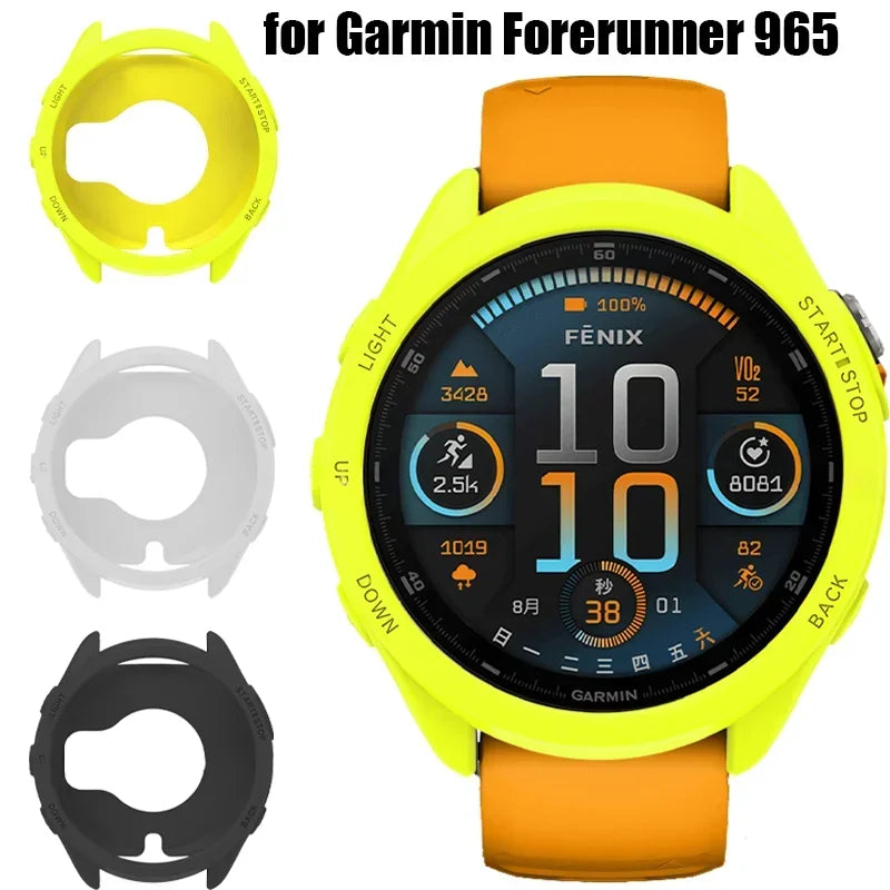 Silicone Case for Garmin Forerunner 965 – Scratch Protection Cover Watch Protection Case Qme