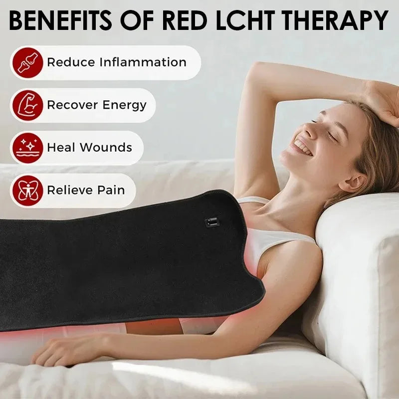 210 LED Red & Infrared Light Therapy Pad 660nm 850nm Body Wrap Light Therapy Pad Qst