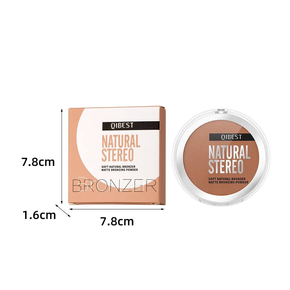 QIBEST Contour & Bronzing Powder Palette – Highlighter Makeup Contour Bronzer Palette Qme