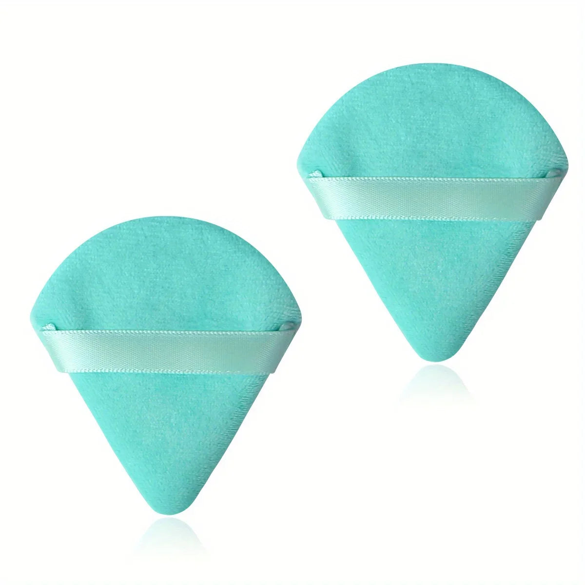 Triangular Fan-Shaped Powder Puff Sponge Finger Pad Powder Puff Sponge Qme Blue