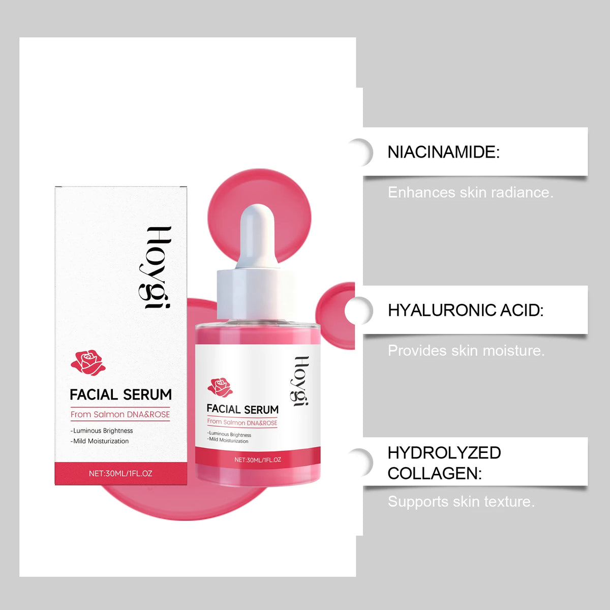 Hoygi Brightening Face Serum – Moisturize & Smooth Skin Face Serum Qst
